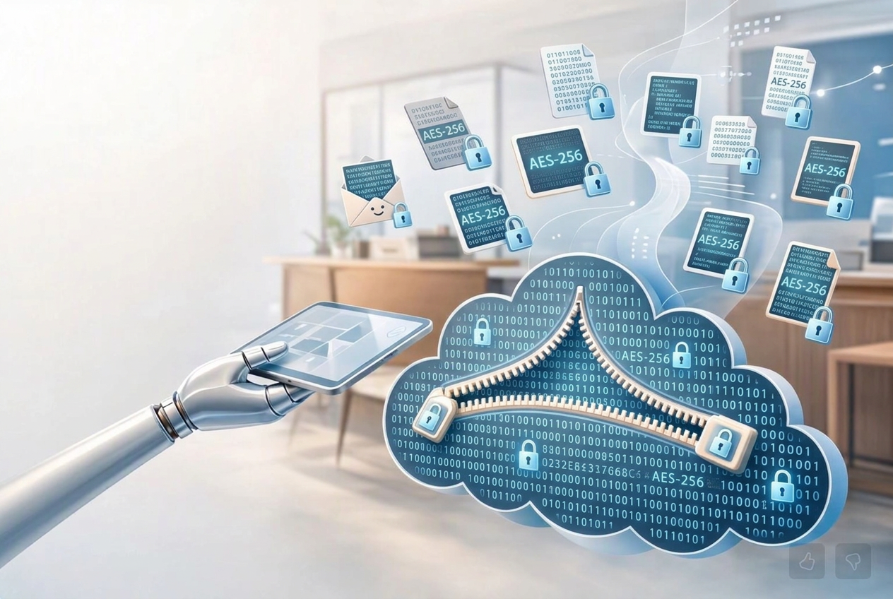 Verschlüsselte Dateien mit Schlössern fliegen aus einer Cloud